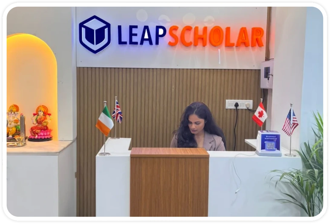 Leap Scholar experience centre reception